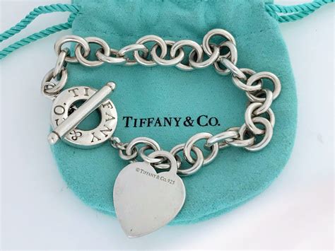 Authentic Tiffany & Co. Sterling Silver Heart Tag Toggle Bracelet ...