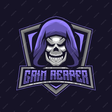 Grim reaper mascot logo grim reaper logo design template vector ...