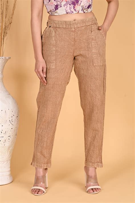 WOOD YELLOW DENIM COTTON PANTS | SKYTICK