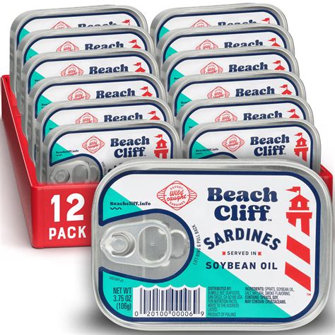 Snapklik.com : Beach Cliff Wild Caught Sardines In Soybean Oil, 3.75 Oz Can