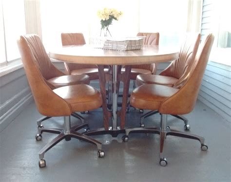 Retro, Dining Set, Table and Chairs, 70s, Chromecraft, Pedestal Table ...