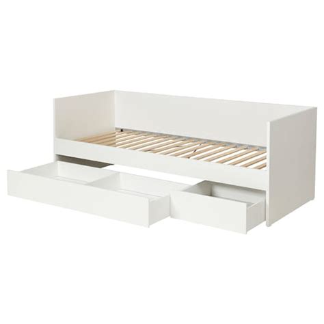 VIHALS day-bed frame with storage, white, 80x200 cm (311/2x783/4") - IKEA