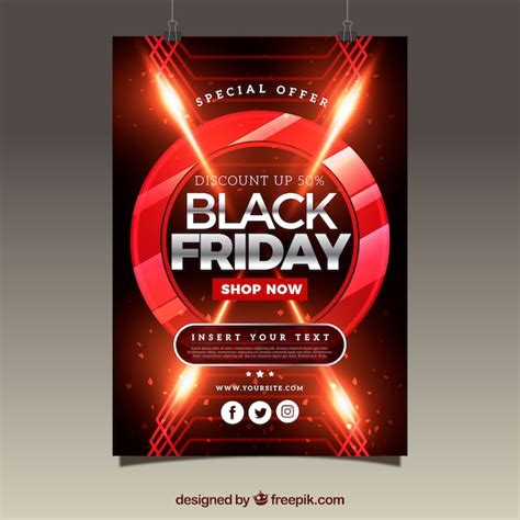 Abstract black friday brochure | Free Vector