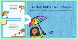 Pitter Patter Raindrops Song Lyrics - Twinkl