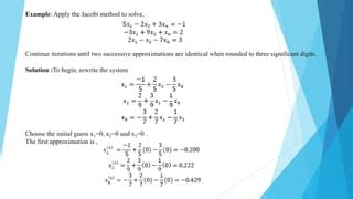 Image result for Jacobi Iteration Examples