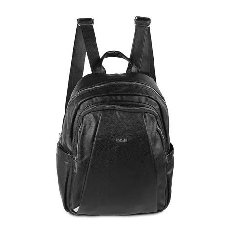 Buy Mochi Solid Black Casual Backpack Online