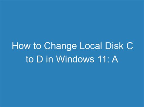 How to Change Local Disk 的图像结果