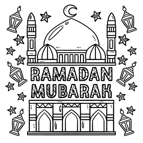 Ramadan Mubarak Coloring Pages