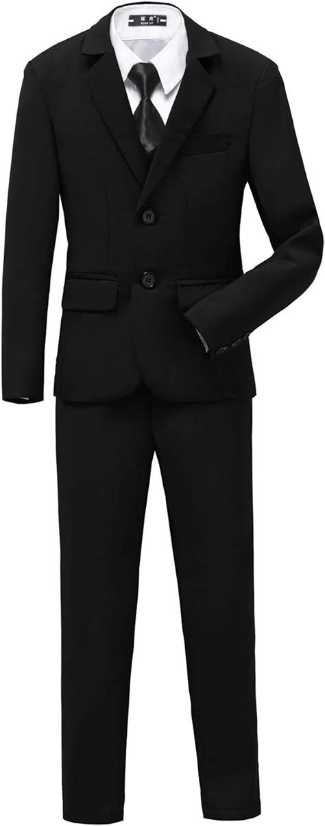 Buy YuanLu Boys Tuxedo for Kids Toddler Boy Formal Suits Set No Tail ...