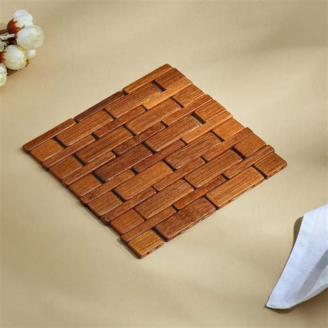 Buy Habitat Ebony Bamboo Trivet from Home Centre at just INR 399.0