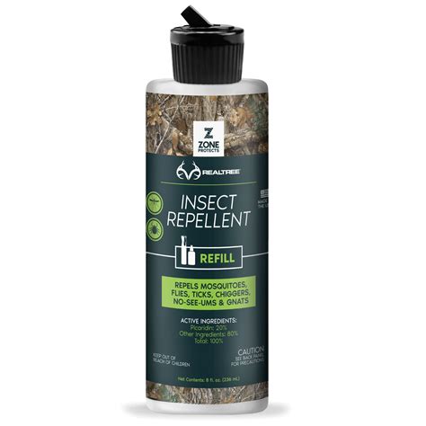 Zone Protects Realtree Picaridin Repellent, 8oz Refill. Picaridin ...