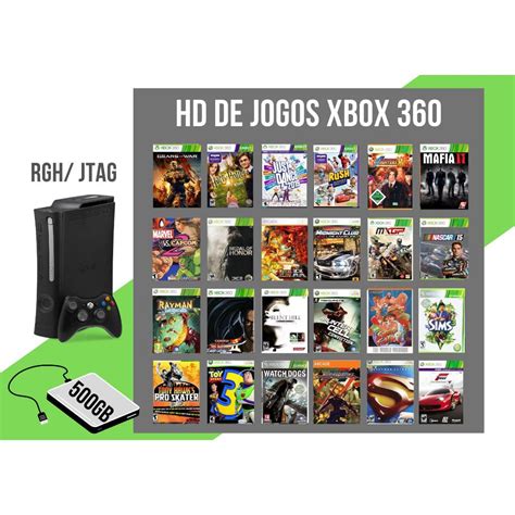 HD externo lotado de jogos para Xbox 360 para desbloqueio RGH / JTAG ...