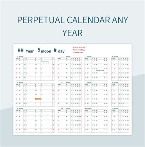 How Do Perpetual Calendars Work at Clifford Bloss blog