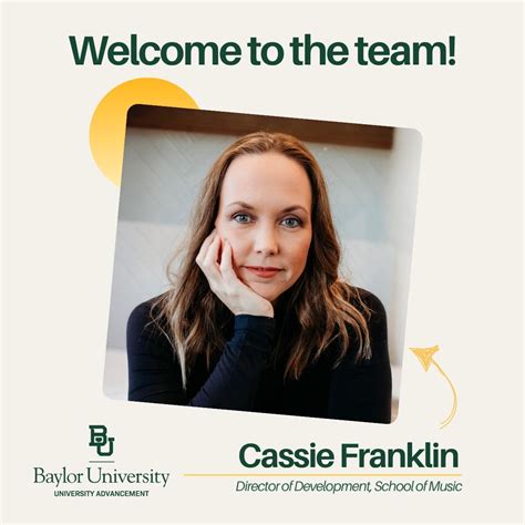 We’re excited to welcome Cassie Franklin as the new Director of Development for the School of ...