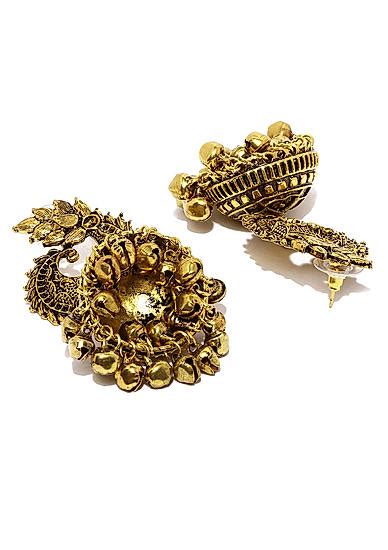 Gold-Toned Dome-Shaped Jhumkas