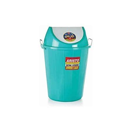 Buy ARISTO Plastic Swing-Lid Garbage Waste Dustbin 32 L, (Green), (38(D ...