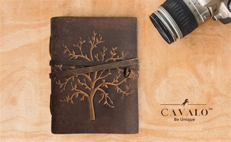 CAVALO - Be Unique Tree Embossed Leather Diary, Brown Colour Antique ...