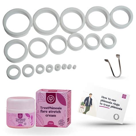 Vajraang phimosis stretching rings with fore-stretch cream, tool and ...
