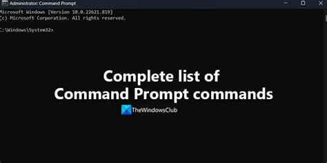 Image result for Command Prompt List
