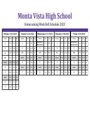 2023-2024MVBellSchedulesxlsx-Sept-HomecomingWeek.pdf - Monta Vista High ...