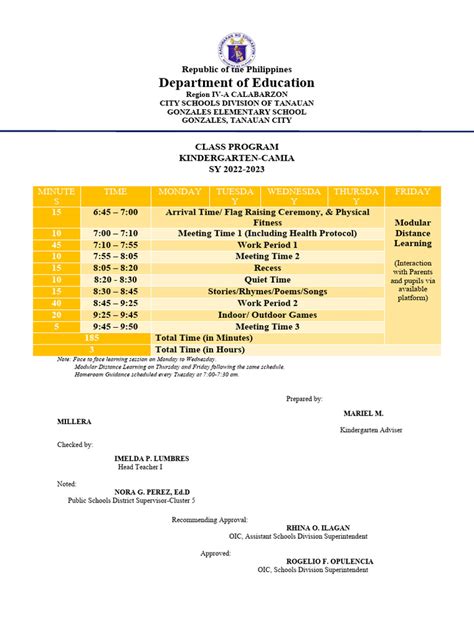 Image result for Class Program Editable