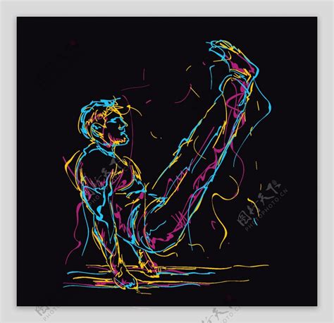 体操简笔画 的图像结果