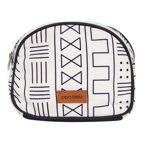 Buy Elegant White Geometric Sophie D Shaped Travel Pouch Online