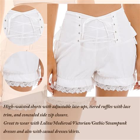 Woman's Lace Ruffled Bloomers Pettipants Victorian Pumpkin Panties ...