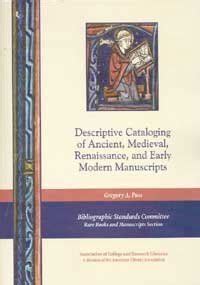 Buy DESCRIPTIVE CATALOGING ANCIENT MEDIEVAL RENAISSAN Book Online at ...