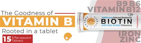Natural Sesbania Biotin Effervescent Tablets by Orange Packets for ...
