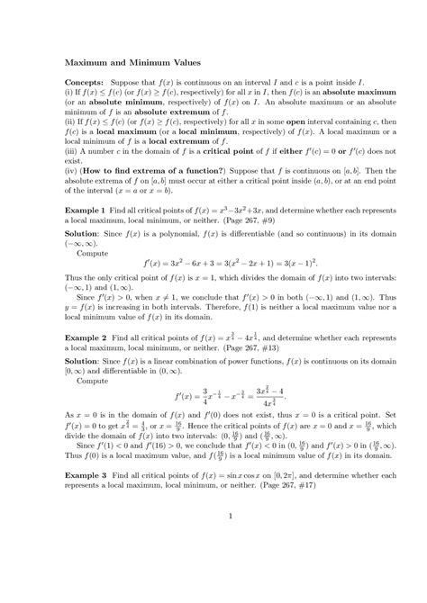 Maximum and Minimum Calculus 的图像结果