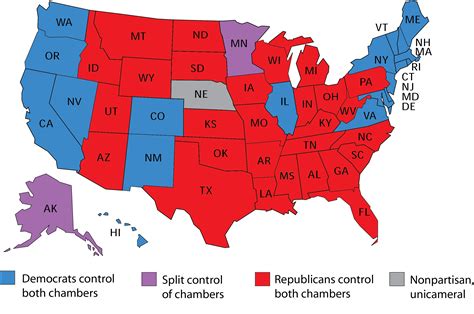 The State of the States: The Legislatures – Sabato's Crystal Ball - list of legislatures