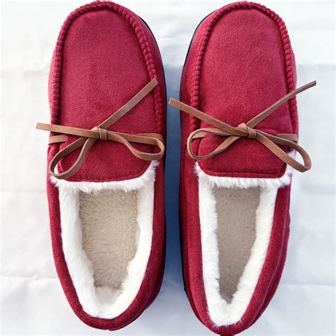 Northblanc Womens Moccasin Slippers Micro Suede Cozy Warm Faux Fur ...