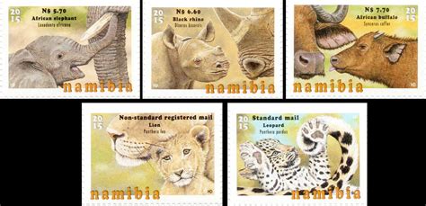 Namibia Animals Variety Of 5 Postage Stamps – Banknotecoinstamp