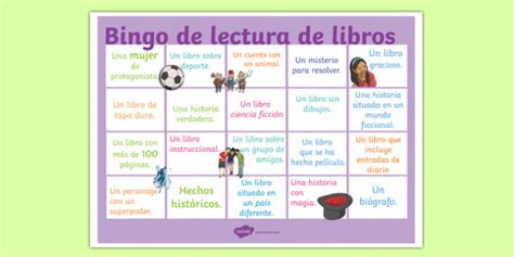 Book Reading Bingo A3 Display Poster Spanish-Spanish