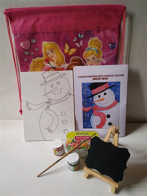 Anya Art and Craft kit/Kids Activities kit/Canvas Making with Acrylic ...