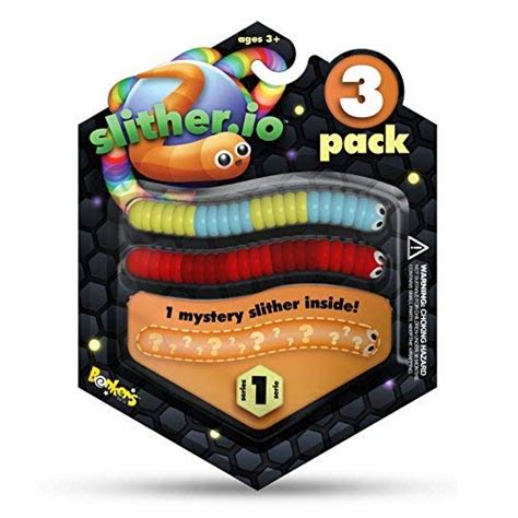 Bonkers Slither.io Mystery Slither Inside! 3 Pack, 9.75", Assorted ...