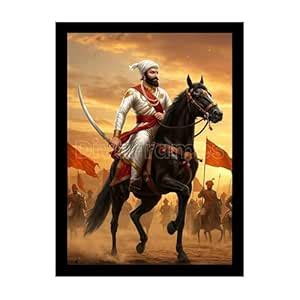DivaFrames Shivaji Maharaj Rectangular Photo Frame, Wooden Wall ...