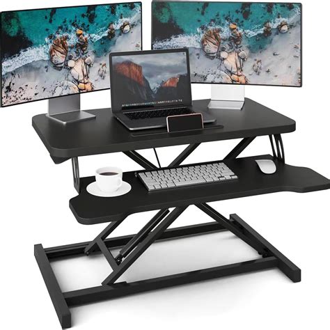 DLPIN 32 inch Desk Converter, Height Adjustable Sit to Stand Riser ...