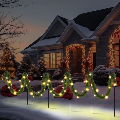 Daifunli Christmas Pathway Lights Outdoor 50 ft Solar India | Ubuy