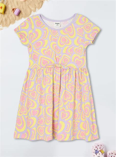Buy Girls Printed Fit & Flare Dress Online at just Rs. 299.0 ...