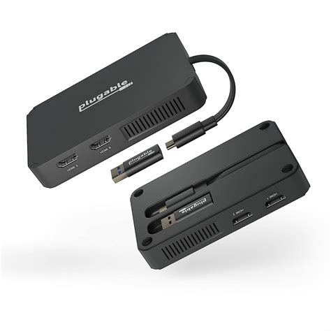 Plugable 4 HDMI Multi Monitor Adapter, USB 3.0 or USB C to HDMI Adapter ...