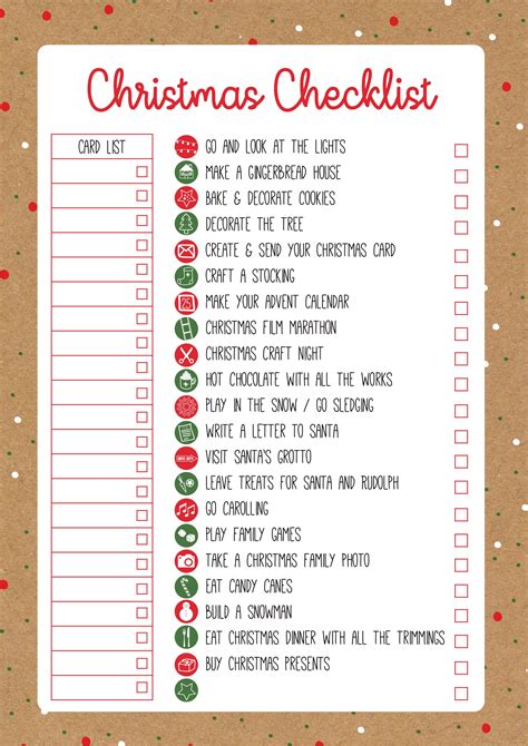 Christmas Checklist Template | Christmas checklist, Christmas ...