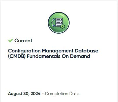Image result for ServiceNow Micro Certification CMDB Logo