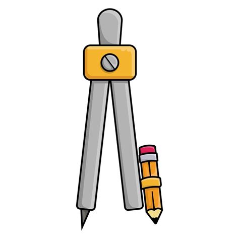 Icona matita e compasso su sfondo bianco design colorato illustrazione ...