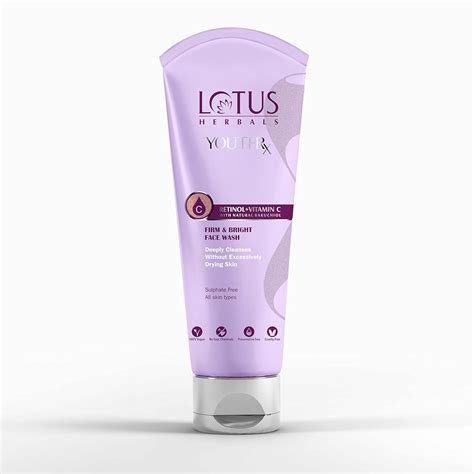 Lotus Herbals YouthRx Firm & Bright Face Wash | Bakuchiol Retinol ...
