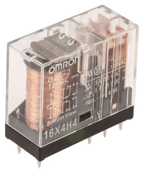 G2R-2 DC12 Omron | Omron PCB Mount Power Relay, 12V dc Coil, 5A ...