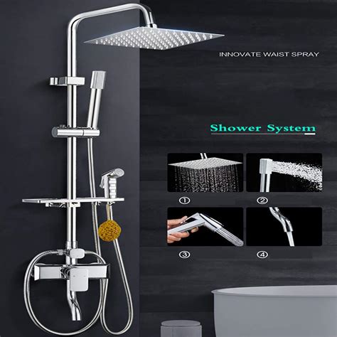 Henri Shower System With Precision Pressure Control Jet Spray Bathroom ...
