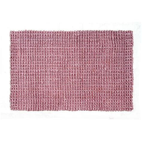 OnlyMat Handwoven Pink Colour Jute Rug