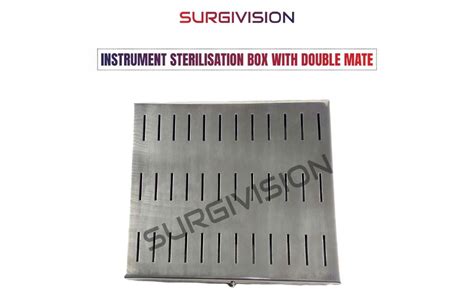 SurgiVision Stainless Steel Instrument Sterilization Box with Double ...